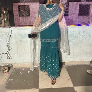 Sharara With Short Kurti Set