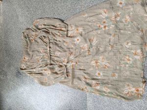 PlusS Floral Print Midi Dress, 3XL SIZE