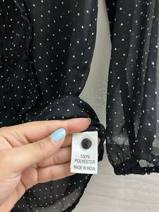 Polka Dot Sheer Top