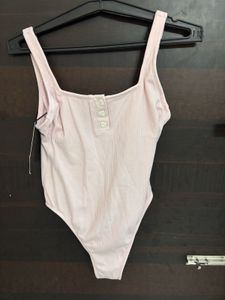 Ribbed Bodysuit - Light Pink