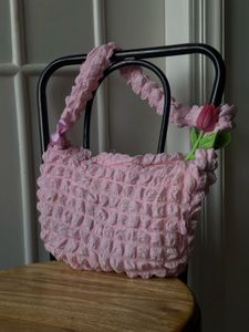 pastel pink cloud handbag