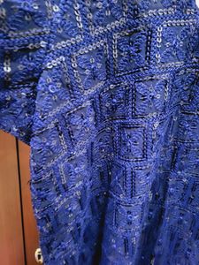 Sequence Pattern Party Wear Kurta Hand Made