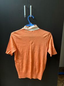 Orange Polo Top