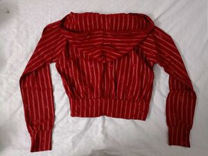 Red Striped Hoodie