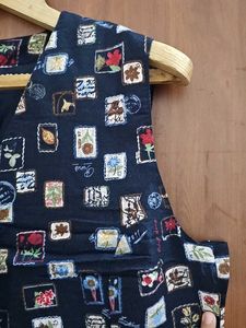 Pinteresty Stamp Print Vest