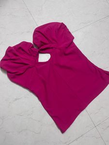 Pink Puff crop Top