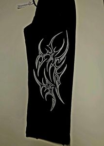 Harem Black Graphic Print Sweatpant