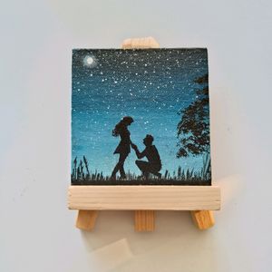 Starry Night With Girl Proposing Boy