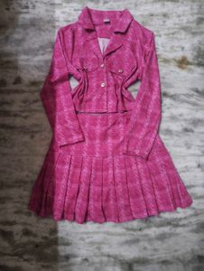 Pink Houndstooth Co-ord Set