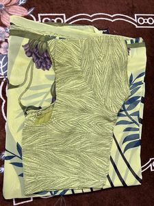 lime green saree with blouse