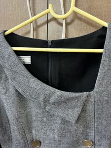 Formal Classy Dress Korean Brand Grey 3-4th Sleeve