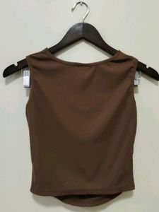Brown Sleeveless Top
