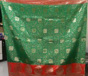 Green Orange 🧡 Saree