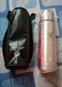 New Steel Vacuum Flask With Pouch Bag
