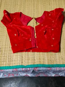 Red Embellished Blouse