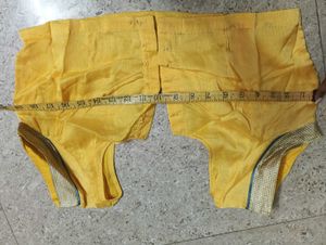 Yellow Diamond Print Saree