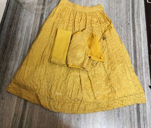 Cancan Attached Flared Lehenga