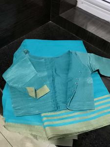 Elegant Teal Saree