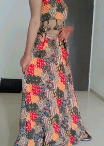 Women&#39;s cotton printed Lehenga CholiTopwear Fabric