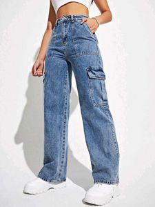 High-Waisted Cargo | AUSTIN WIDELEG JEANS