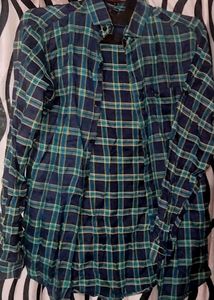 Blue & Green Plaid Shirt