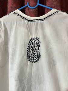 White Embroidered Kurti
