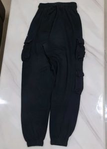 Black Cargo Joggers