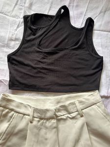 black asymmetrical top