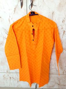 Kurta Pajama Cotton Solid 6-8 Boys