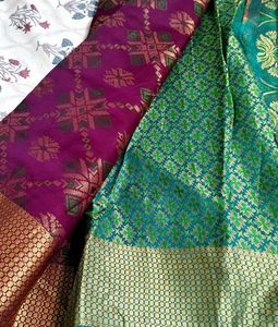 Elegant Purple Tissue Jacquard Silk Saree