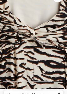 H&amp;m Zebra Print Midi Dress
