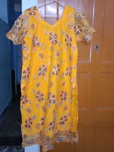 Orange Colour Festive Wear Suit with Dupatta