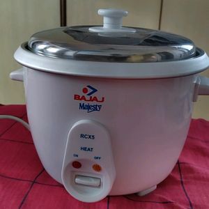 New Bajaj Majesty electric cooker with serving spoon | 5 litre | Unused | White colour