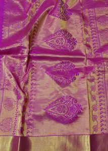 Pink &amp; Gold Silk Saree