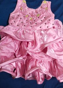 Pink Frock For Upto 2 Yrs Baby
