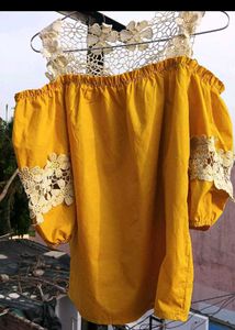 Yellow Lace Top