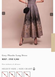 Ritu Kumar’s Grey Phoebe Long Dress