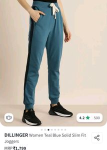 Dillinger Teal Joggers - Slim Fit