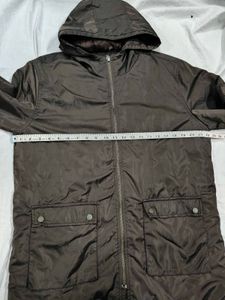 Ajio Hooded Brown Parka Jacket