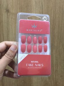 24 PCS Crimson Red Fake Nails