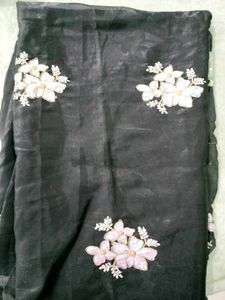 Black Colour  Saree