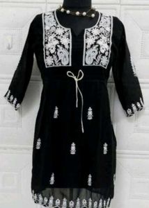 Black Embroidered Kurti
