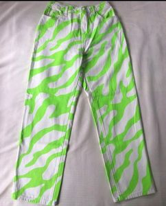 💥Price Drop💥SHEIN Zebra Striped Straight Leg Jea