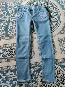 Embroidered Denim Jeans