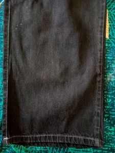 Black Wide Leg Cargo Jeans