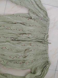 Off Shoulder Short Frock With Frill SLEEVES
