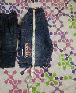 Combo Denim Shorts