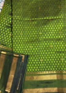 Like New Green Color Pure Silk Saree