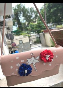 Cute Sling Bag with Floral Detail