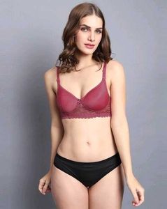 Lace Trim Bra And Underwear Set